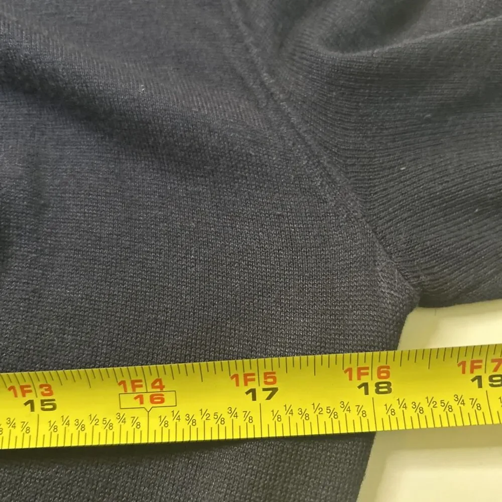 41 Hawthorn Womans Cardigan Top Blue Size Medium Solid Long Sleeve Open Front - Picture 5 of 6